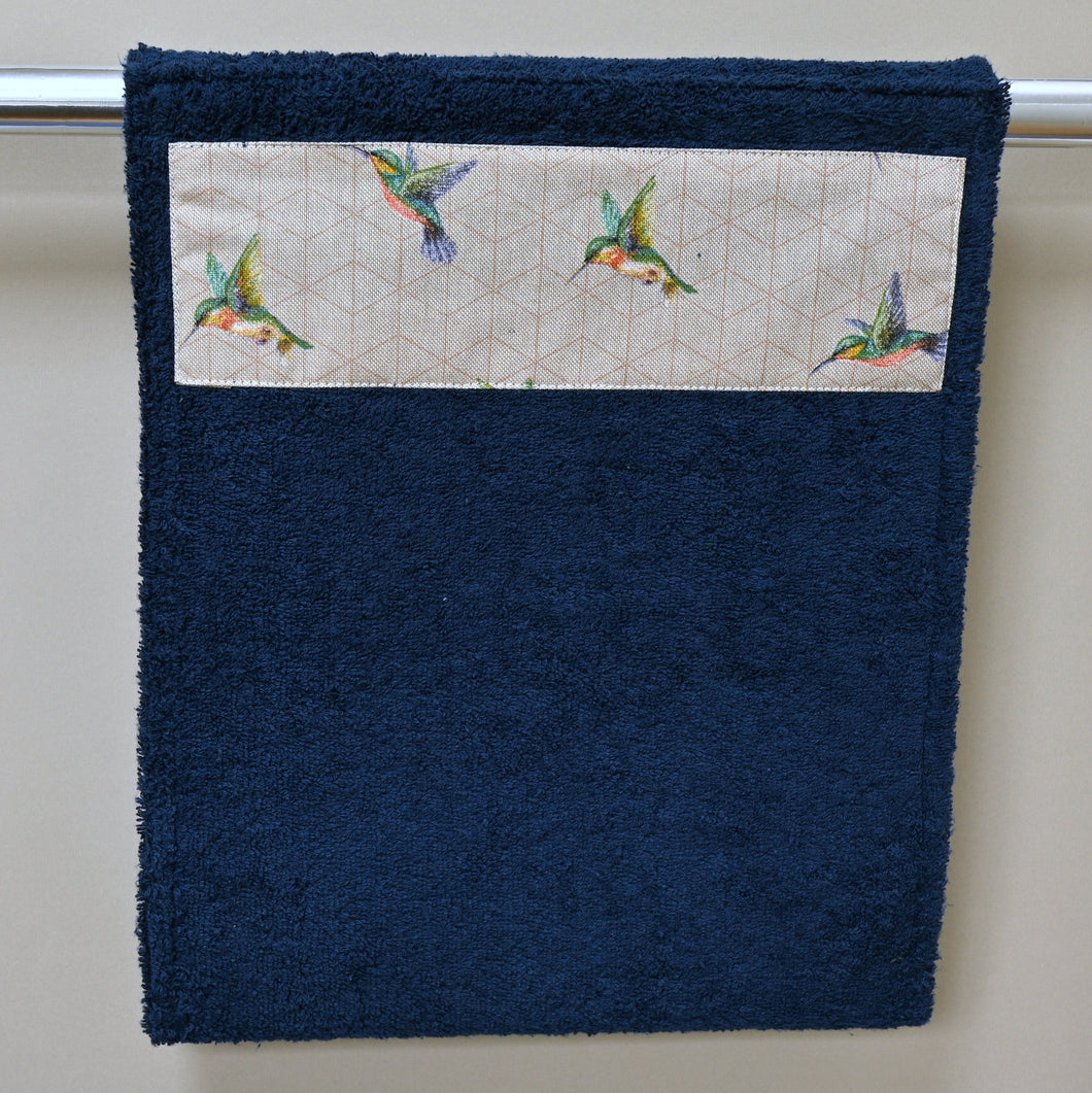 Hand Roller Towels, Humming Bird,  Black, Green or Navy Blue Towel