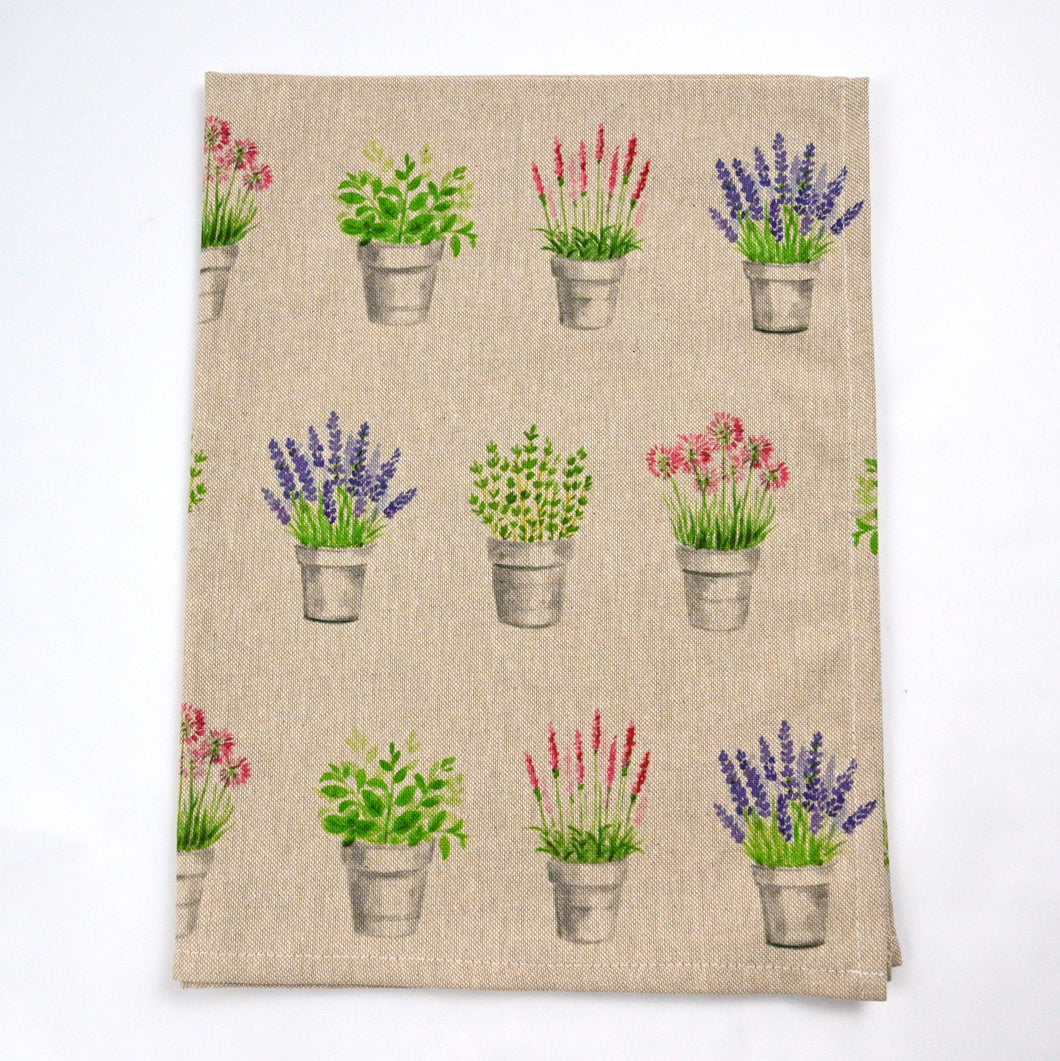 Cotton Tea Towel - Herb Garden