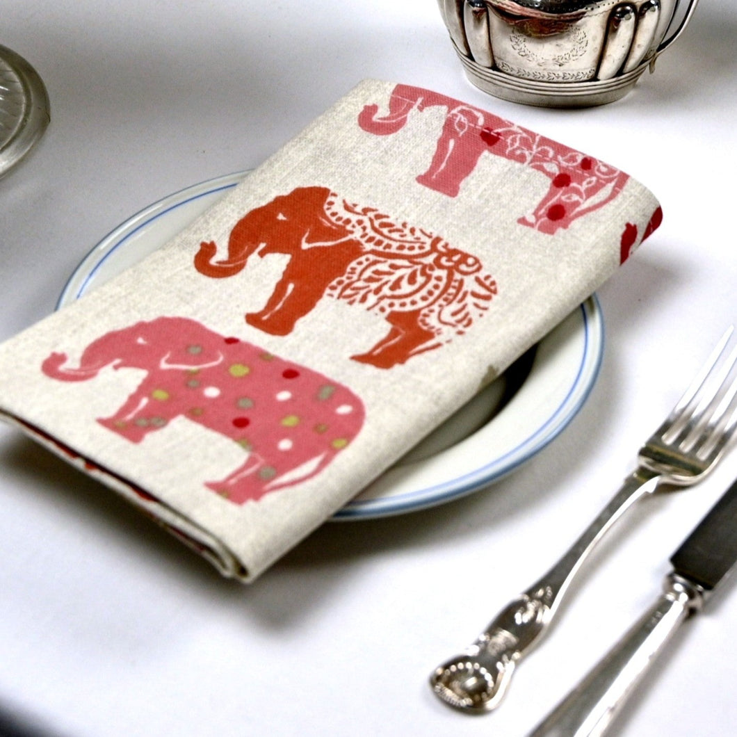 Napkins x 4, Spice Elephants