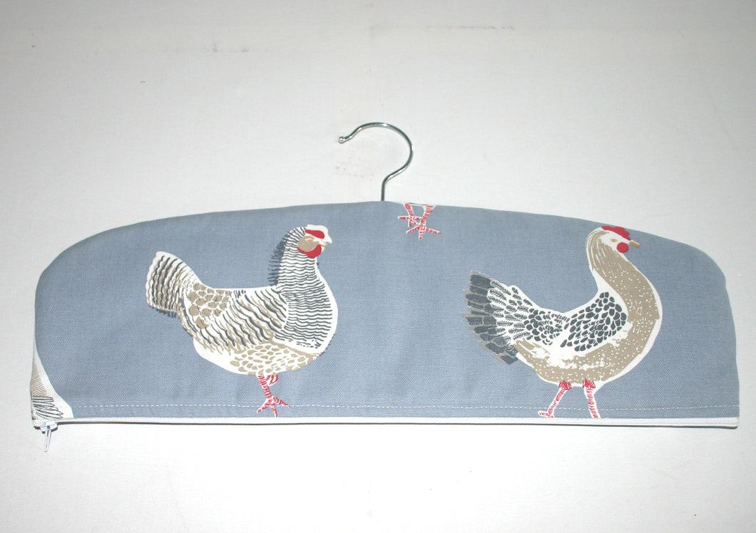 Safe Hanger, Chickens on blue